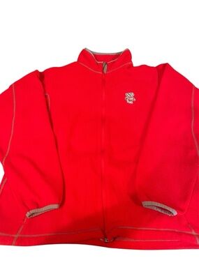 Bucky Badger Red Full-Zip Fleece Jacket with Small Embroidered Logo